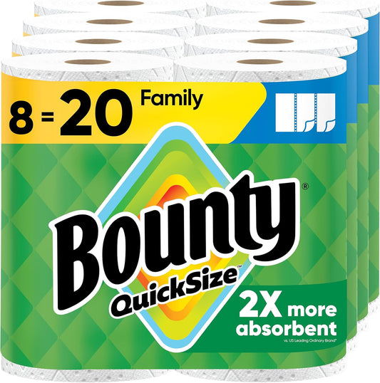Bounty Quick Size Paper Towels 8 Family Rolls