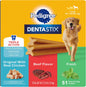 Pedigree Dentastix Large Breed Dog Treats, Original, Beef & Fresh Flavor, 2.73 lb